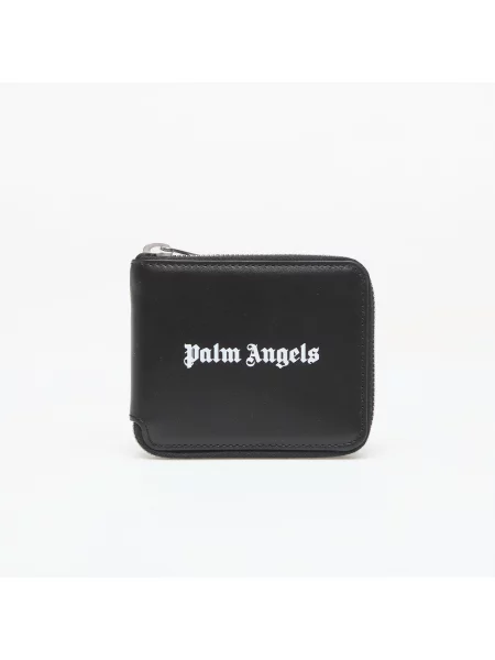 Portofel Palm Angels Classic Logo Zip Around Black/ Off White Universal alb