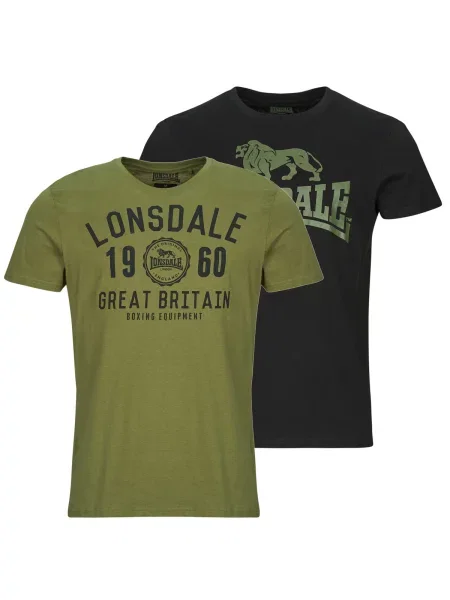 LONSDALE Majica Bangor kaki črna