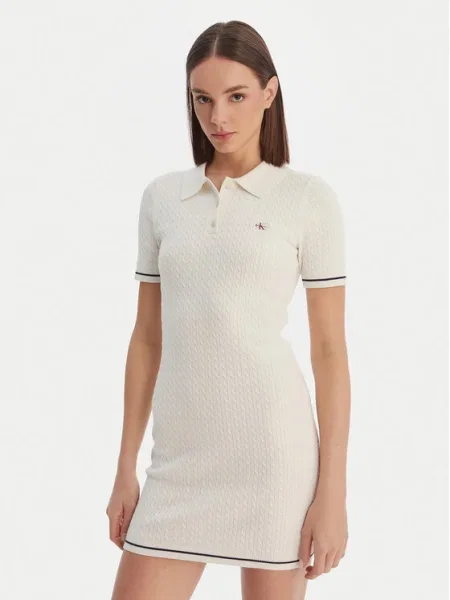 Calvin Klein Hétköznapi ruha Microcable bézs