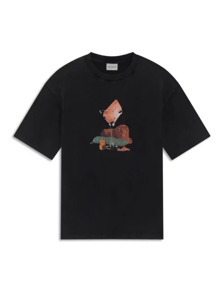 Drôle de Monsieur T-shirt Glass Lion czarna