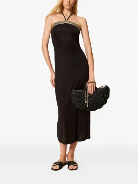 Rochie Twinset cu broderie de costum negru