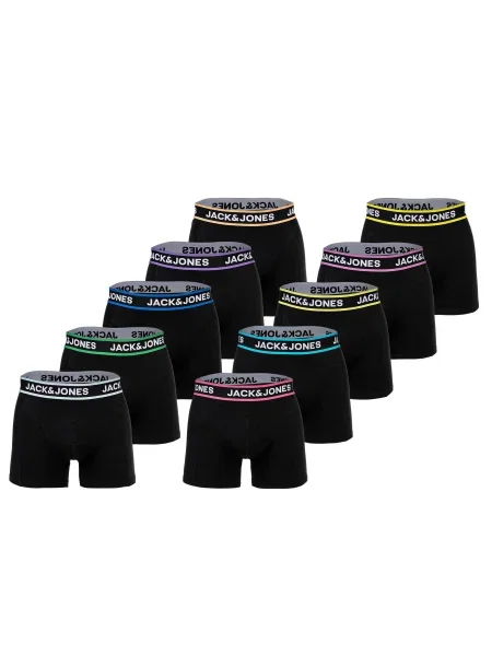 JACK & JONES Boxeralsók vízszín / rozsdabarna / sárgabarack / piros fekete