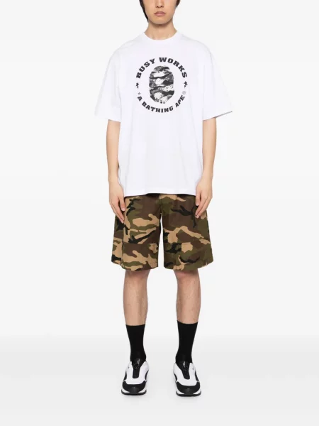 Tricou A Bathing Ape® cu imagine alb