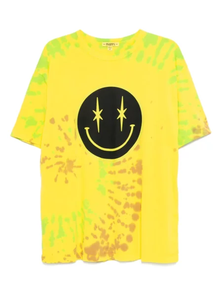 Тениска Stain Shade с tie-dye ефект жълто