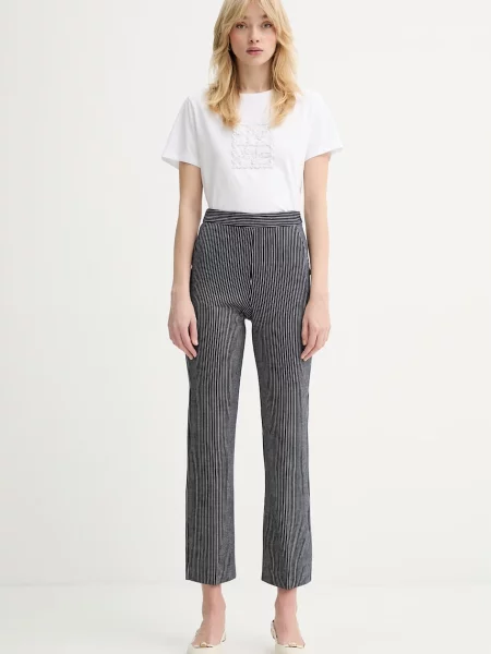 MM by Max Mara spodnie ORTENSIA granatowe