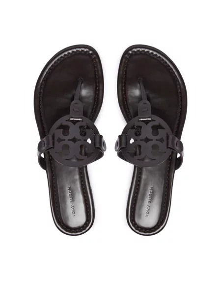 Japonki Tory Burch brązowe