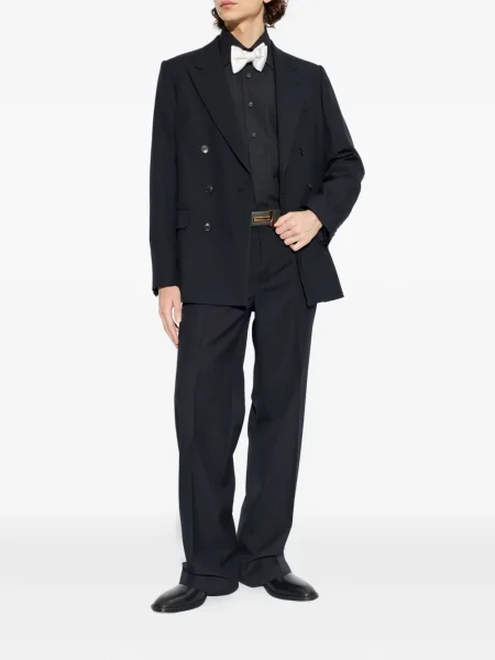 Cămașă Tom Ford plisată negru