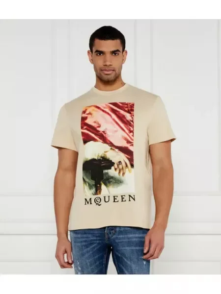 Alexander McQueen Tricou bej