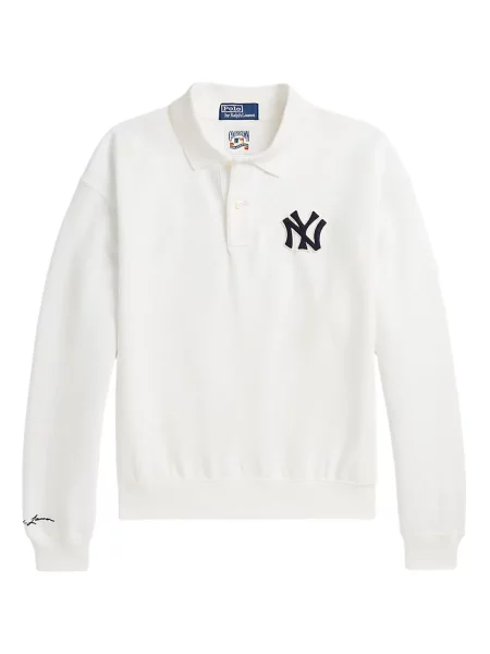 Tricou Polo Ralph Lauren cu broderie de costum cu dungi alb