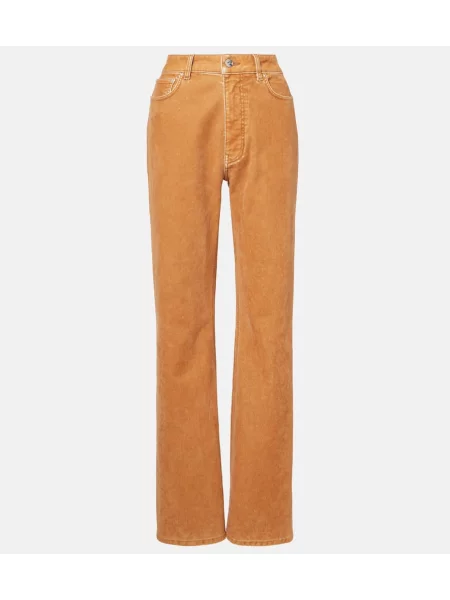 Proste jeansy Rabanne z wysoką talią pomarańczowe