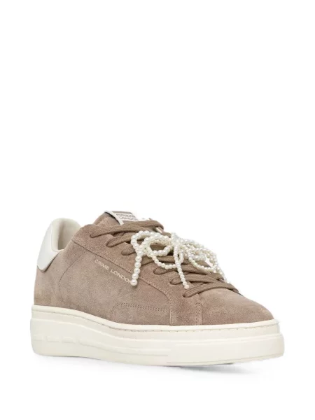 Sneakerși Crime London cu platformă maro