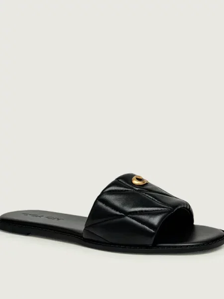 Coach De piele șlapi HOLLY negru