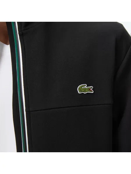 Lacoste Bluza Z Zamkiem Slim Fit czarna