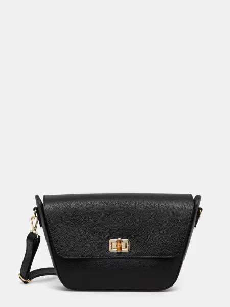 Кожена чанта Answear Lab черно