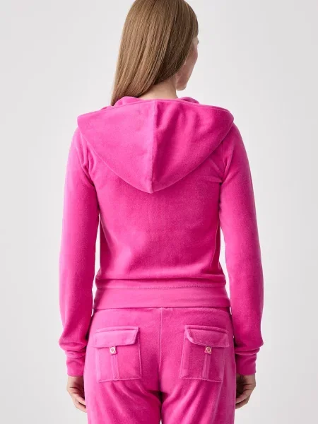 Juicy Couture Kardigán ROBYN fukszia rózsaszín
