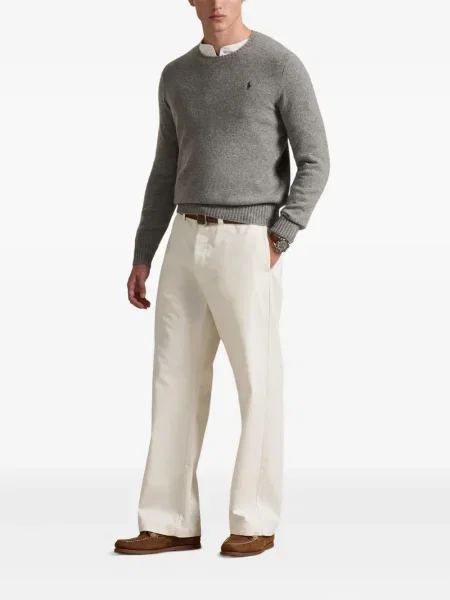 Dlouhá pruhovaná s límcem kšiltovka Polo Ralph Lauren modrá