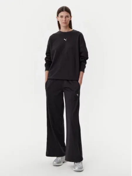 Puma Teplákové kalhoty Ess Wide Leg černá