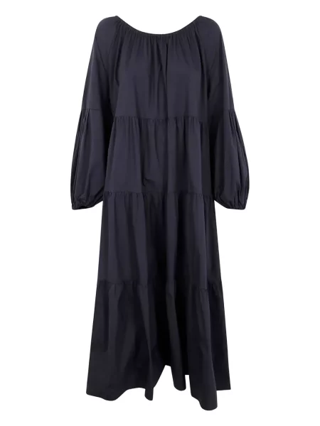 Sukienka midi Liviana Conti do kolan popelinowa garniturowa czarna