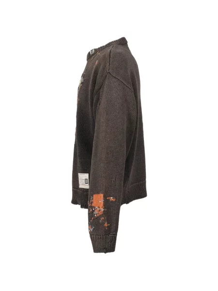 Pulover Maison Mihara Yasuhiro din jacard gri