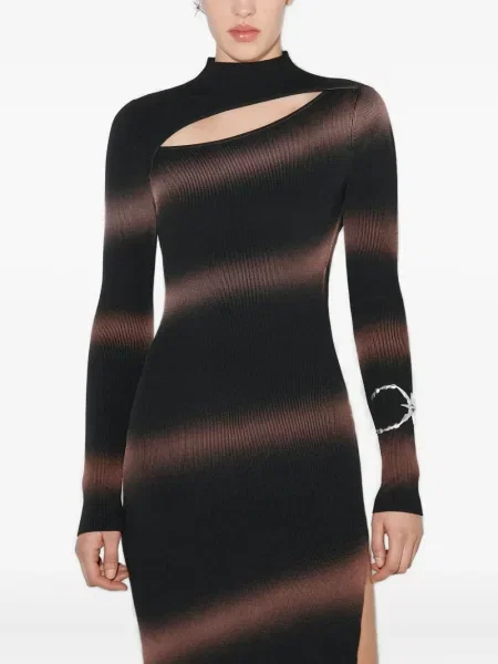 Rochie Misbhv cu dungi tricotate de costum negru
