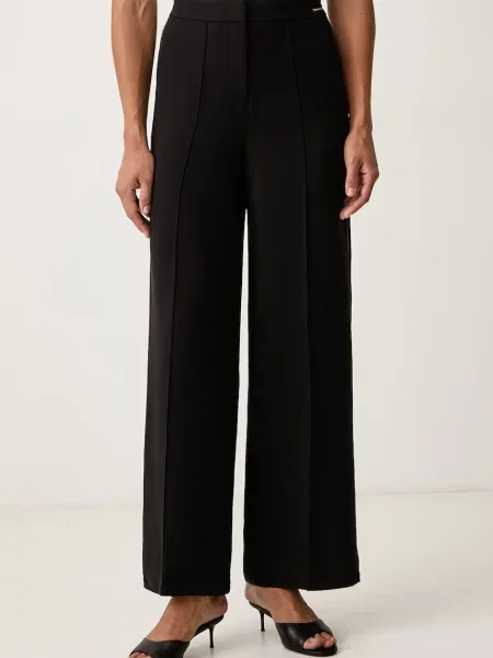Karl Lagerfeld pantaloni pentru femei cu acetat negru
