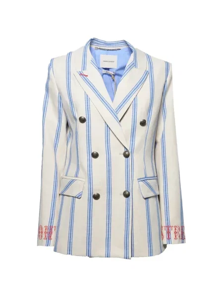 Sacou Front Street 8 cu dungi streetstyle cu două rânduri de nasturi