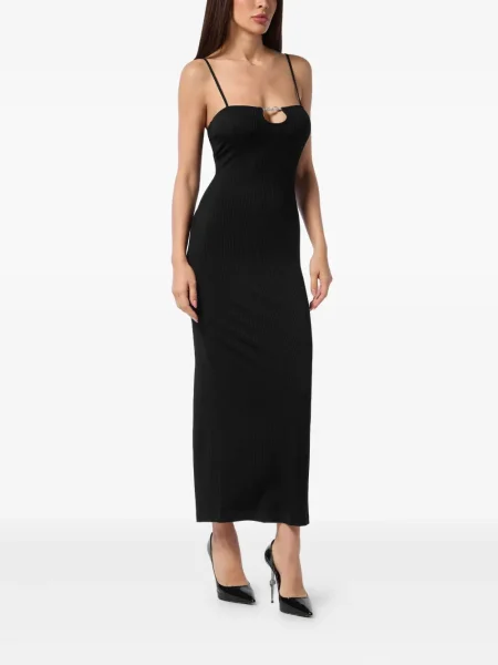 Sukienka midi Philipp Plein do kolan garniturowa czarna