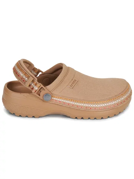 Pantofi Crocs din piele de căprioară maro