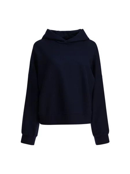 Lniana bluza z kapturem Circolo 1901 z kapturem niebieska