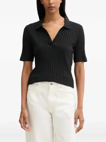 Gulerat top Marc O'polo tricotate negru