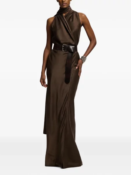 Rochie Ralph Lauren Collection fără mâneci maro