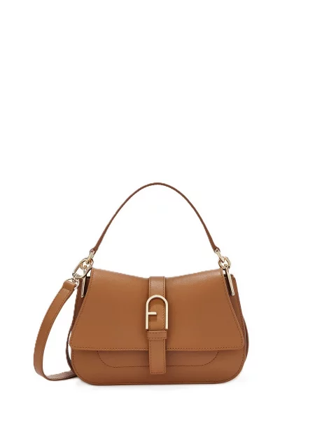 Кожаный сумочка Furla коричневый
