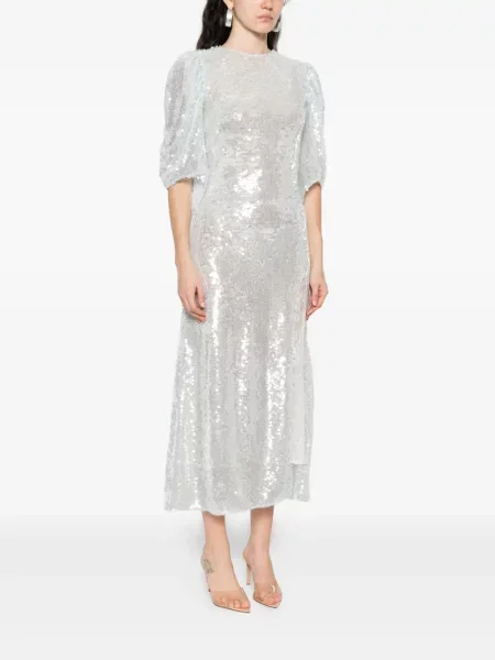 Rochie midi Roberta Einer cu paiete până la genunchi de costum albastru