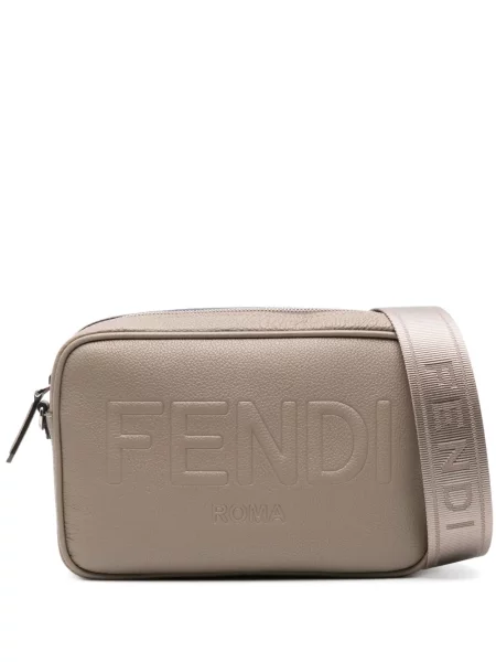 Geantă Fendi din piele maro