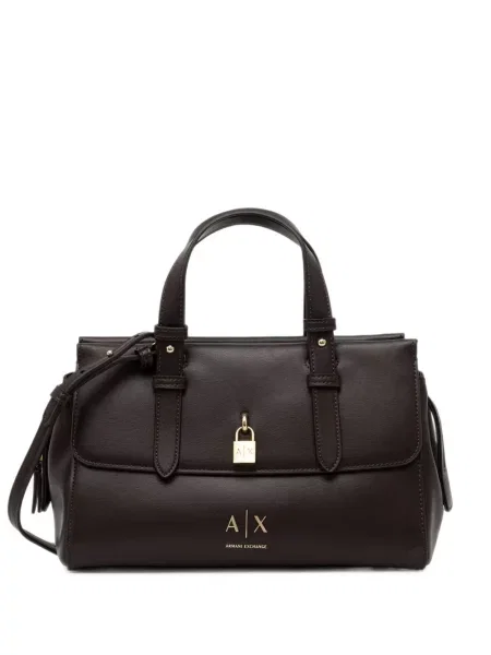Geantă shopper Armani Exchange cu imagine maro