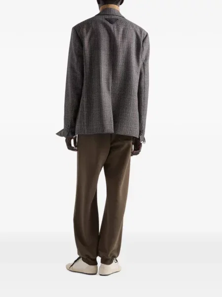 Pantaloni Prada din fleece maro
