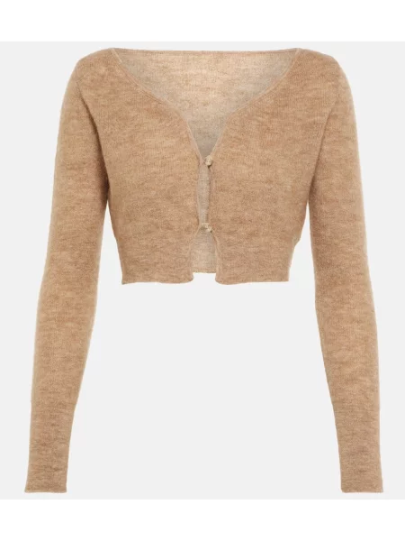 Cardigan Jacquemus de mohair maro