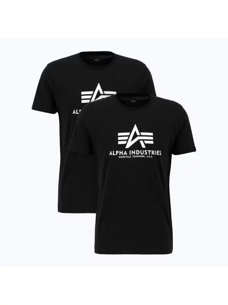 Koszulka Alpha Industries Basic T 2 szt. black czarny