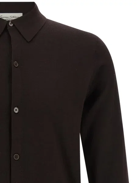 Lung tricou polo Larmeri Studio maro