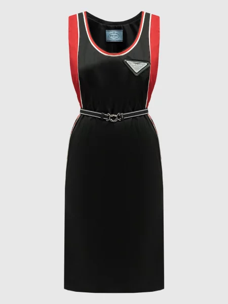 Сукня з логотипом Prada чорна