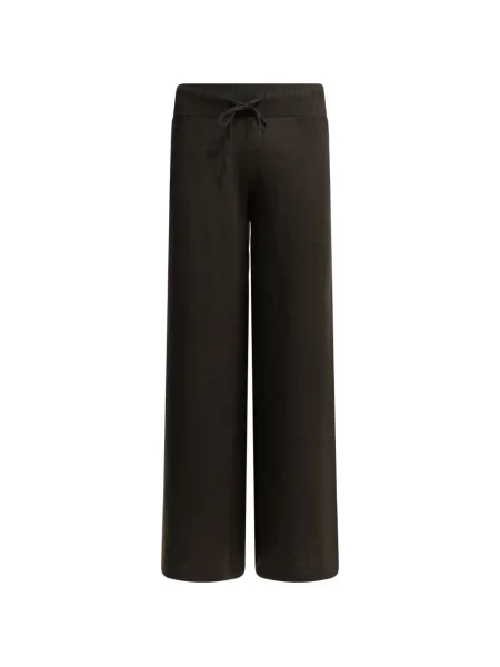 Pantaloni Lisa Yang din cașmir cu cordon maro