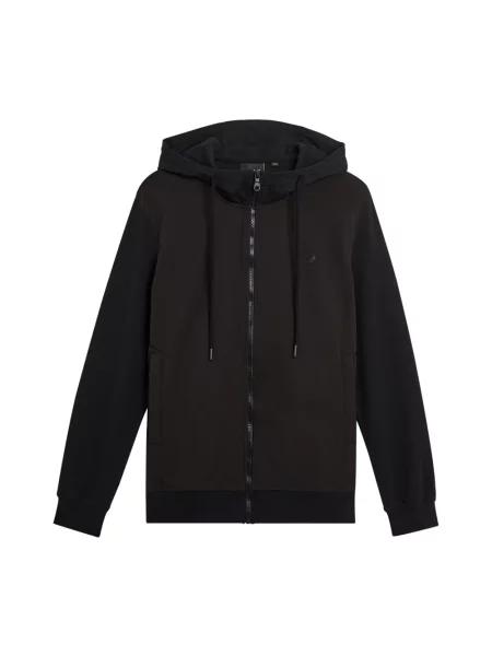Bluza z kapturem Lyle & Scott z kapturem softshell czarna