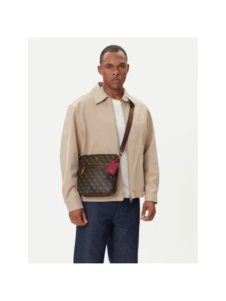 Torbica za okoli pasu Guess MILANO rjava