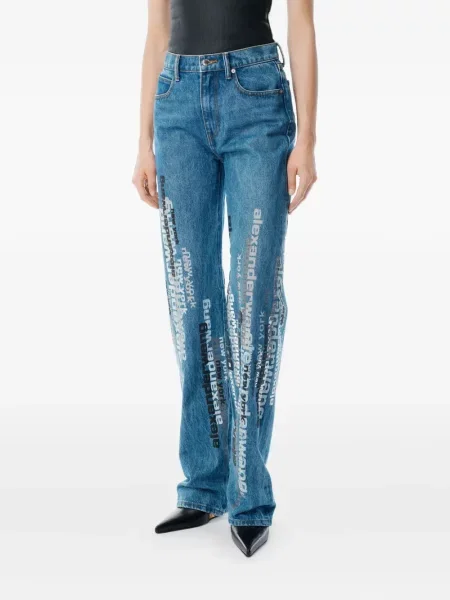 Blugi Alexander Wang cu imagine albastru