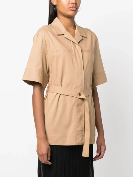 Kołnierzykowy koszula Calvin Klein brązowa