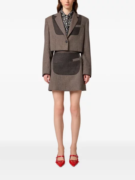 Fusta mini Msgm cu model pepito maro