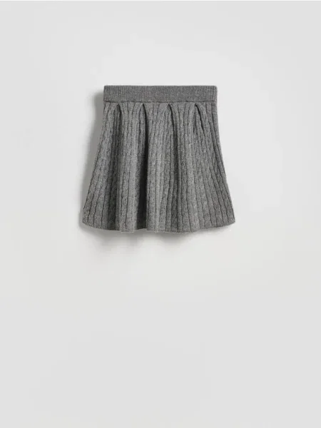 Reserved Fustă mini cu adaos de lână gri-închis gri