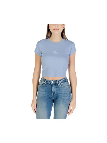 Koszulka Calvin Klein Jeans niebieska