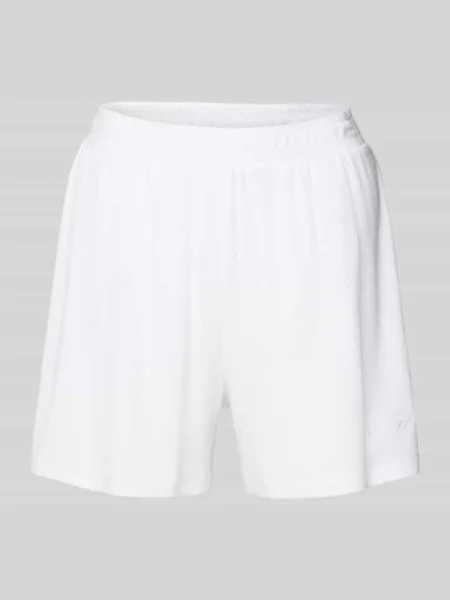 Szorty od piżamy o kroju relaxed fit z wyhaftowanym logo model ‘LIA’ Guess białe