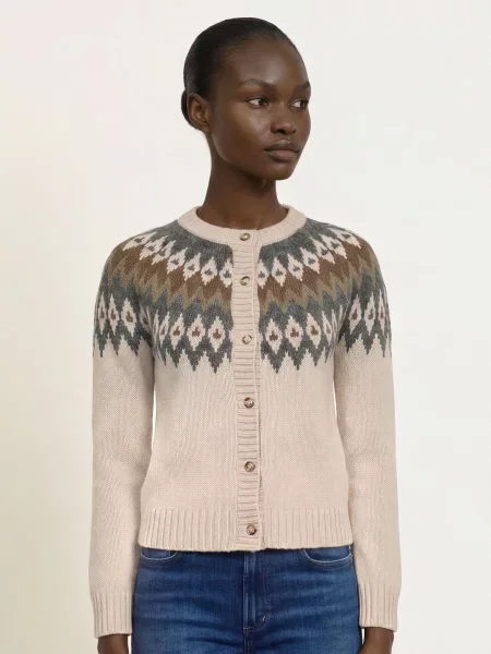 Weekend Max Mara Kardigan Targa Z Alpaki beige beżowy